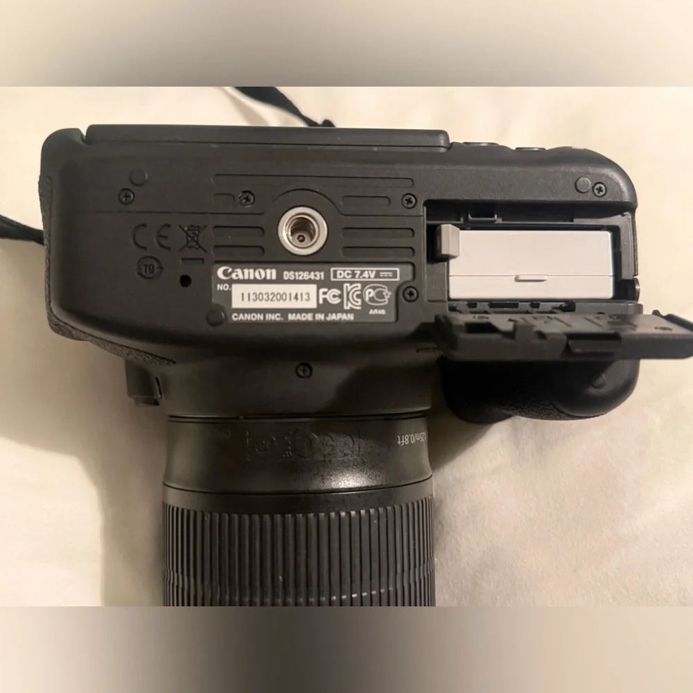 Canon Black DSLR Camera with Bag and Lenses